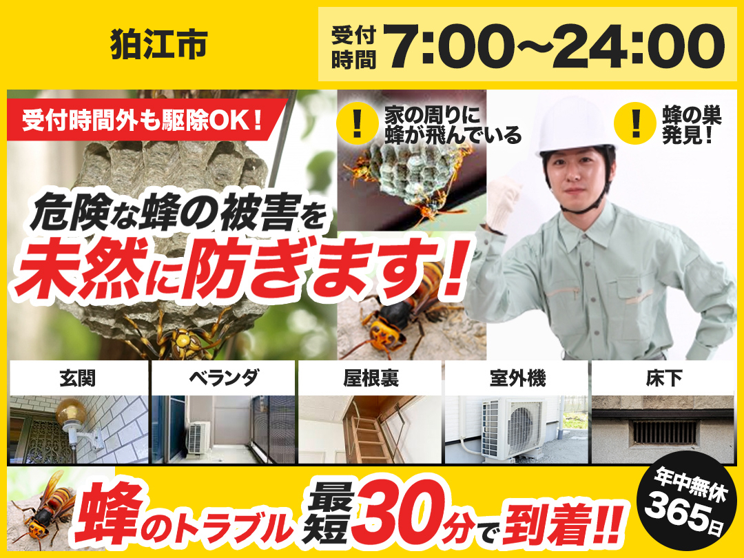 蜂の巣駆除出張救急車【狛江市エリア】のメイン画像